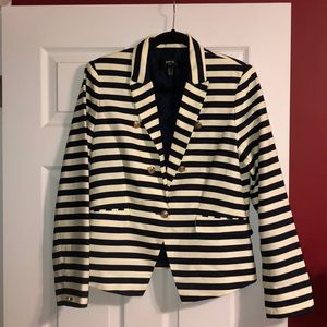 MNG navy/white striped blazer jacket size M